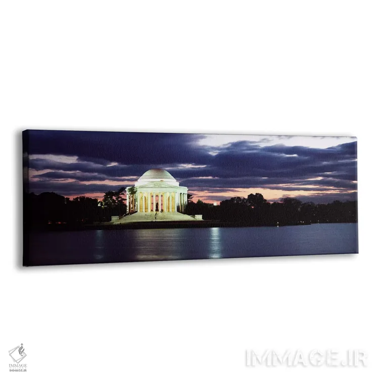 تابلو دکوراتیو Jefferson Memorial, Washington DC, USA,یادبود روشن در ه… اثر پانورامیک ایمجز - نمای پرسپکتیو محصول