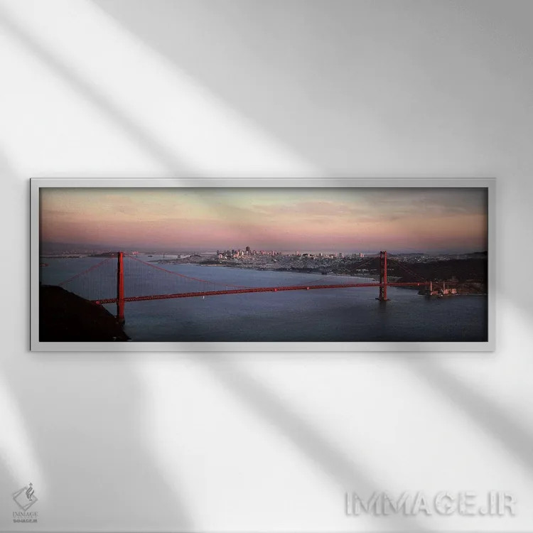 تابلو دکوراتیو Golden Gate Bridge, San Francisco Bay, San Francisco, C… اثر پانورامیک ایمجز - نمای قابدار سفید