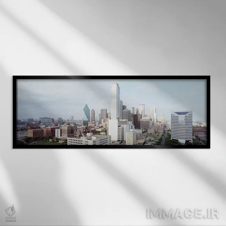 تابلو دکوراتیو Dallas, Texas, USA #4,ساختمان ها در یک شهر، دالاس، تگزا… اثر پانورامیک ایمجز - نمای قابدار مشکی