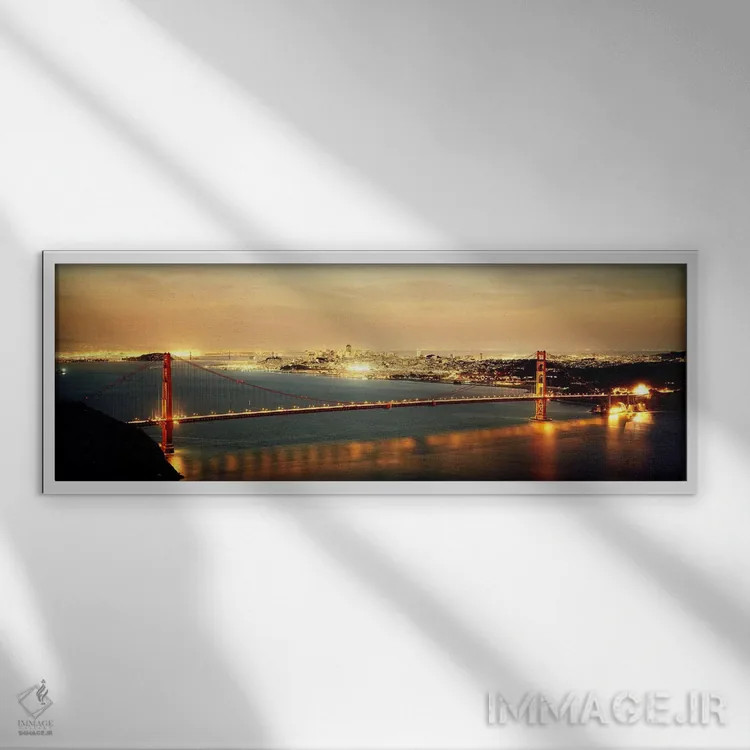 تابلو دکوراتیو Golden Gate Bridge, San Francisco Bay, San Francisco, C… اثر پانورامیک ایمجز - نمای قابدار سفید