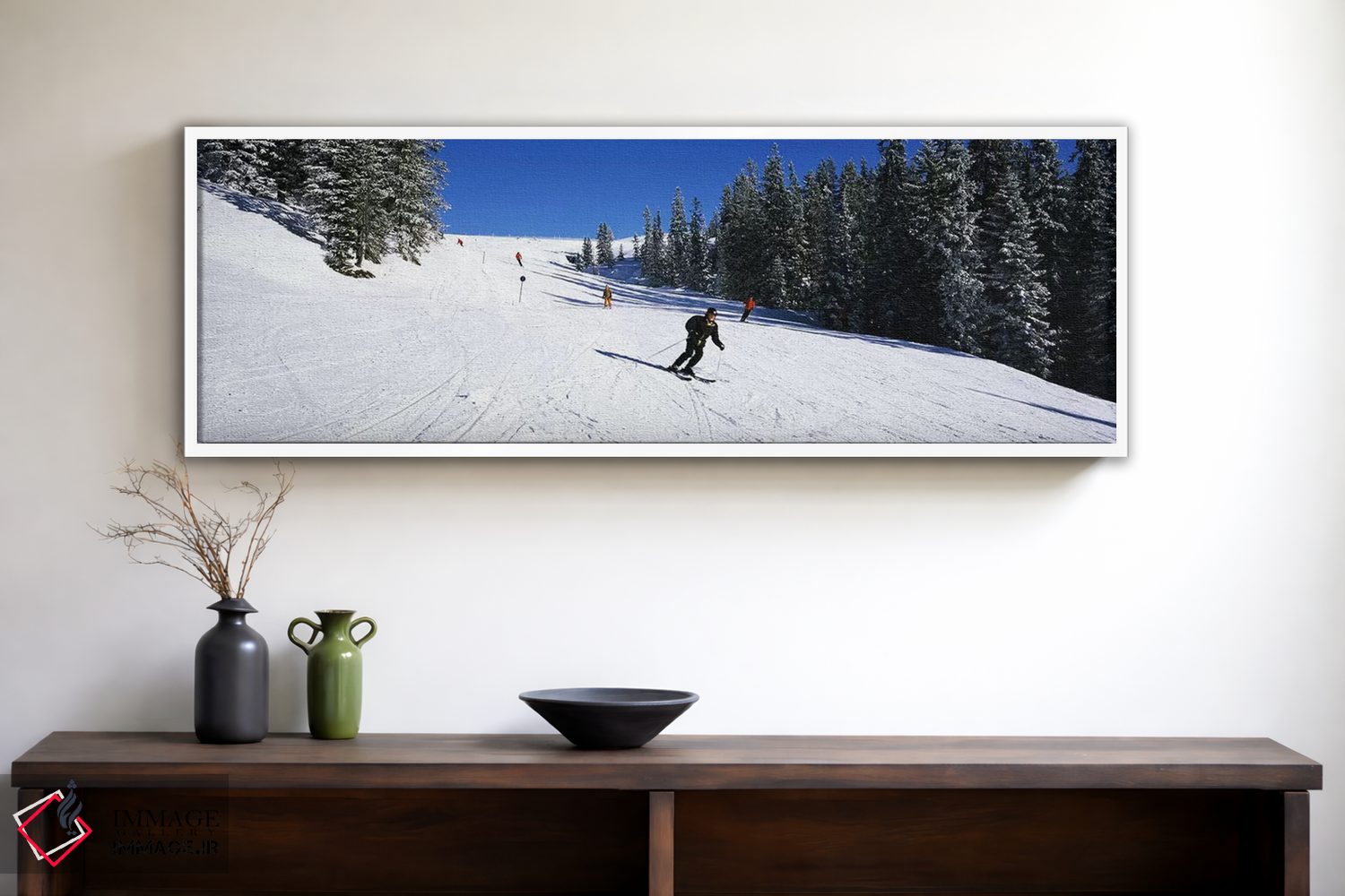 تابلو دکوراتیو Kitzbuhel, Westendorf, Tirol, Austria,گردشگران اسکی باز… اثر پانورامیک ایمجز - D1W