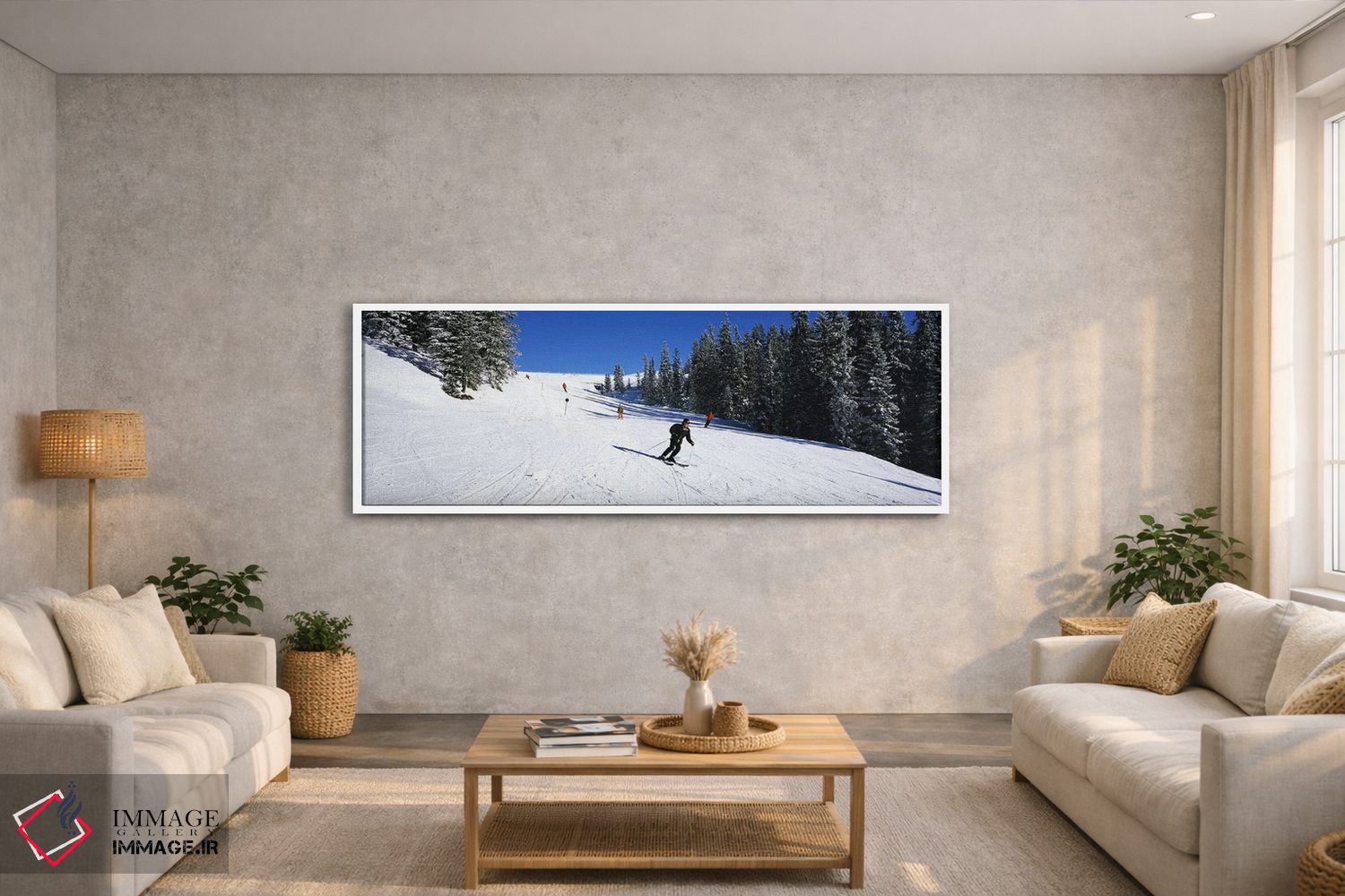 تابلو دکوراتیو Kitzbuhel, Westendorf, Tirol, Austria,گردشگران اسکی باز… اثر پانورامیک ایمجز - D2W