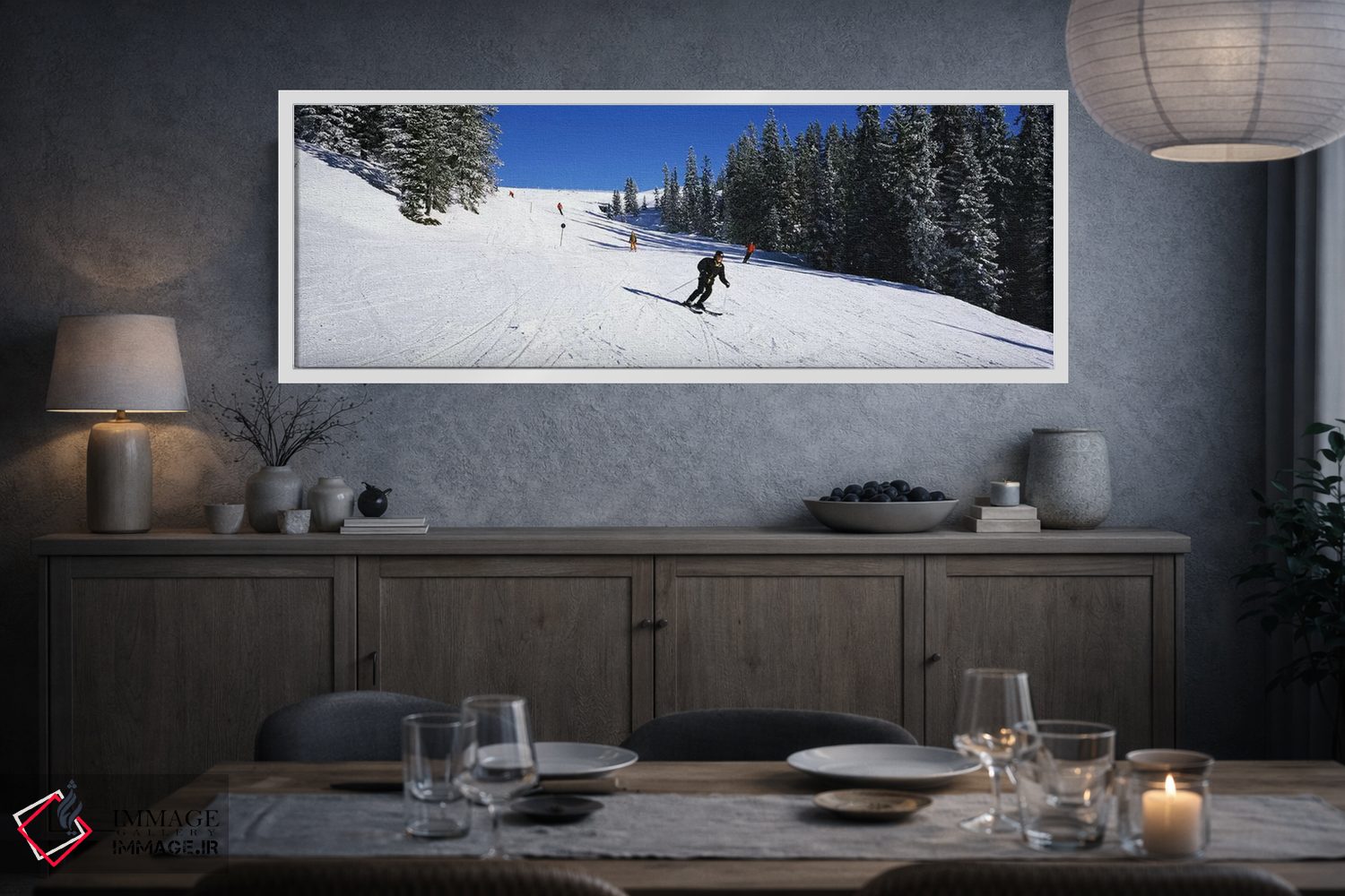 تابلو دکوراتیو Kitzbuhel, Westendorf, Tirol, Austria,گردشگران اسکی باز… اثر پانورامیک ایمجز - D3W