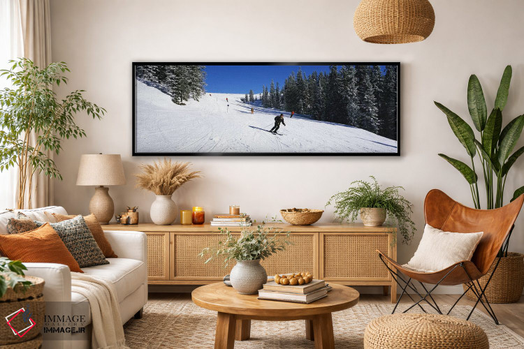 تابلو دکوراتیو Kitzbuhel, Westendorf, Tirol, Austria,گردشگران اسکی باز… اثر پانورامیک ایمجز - D4B