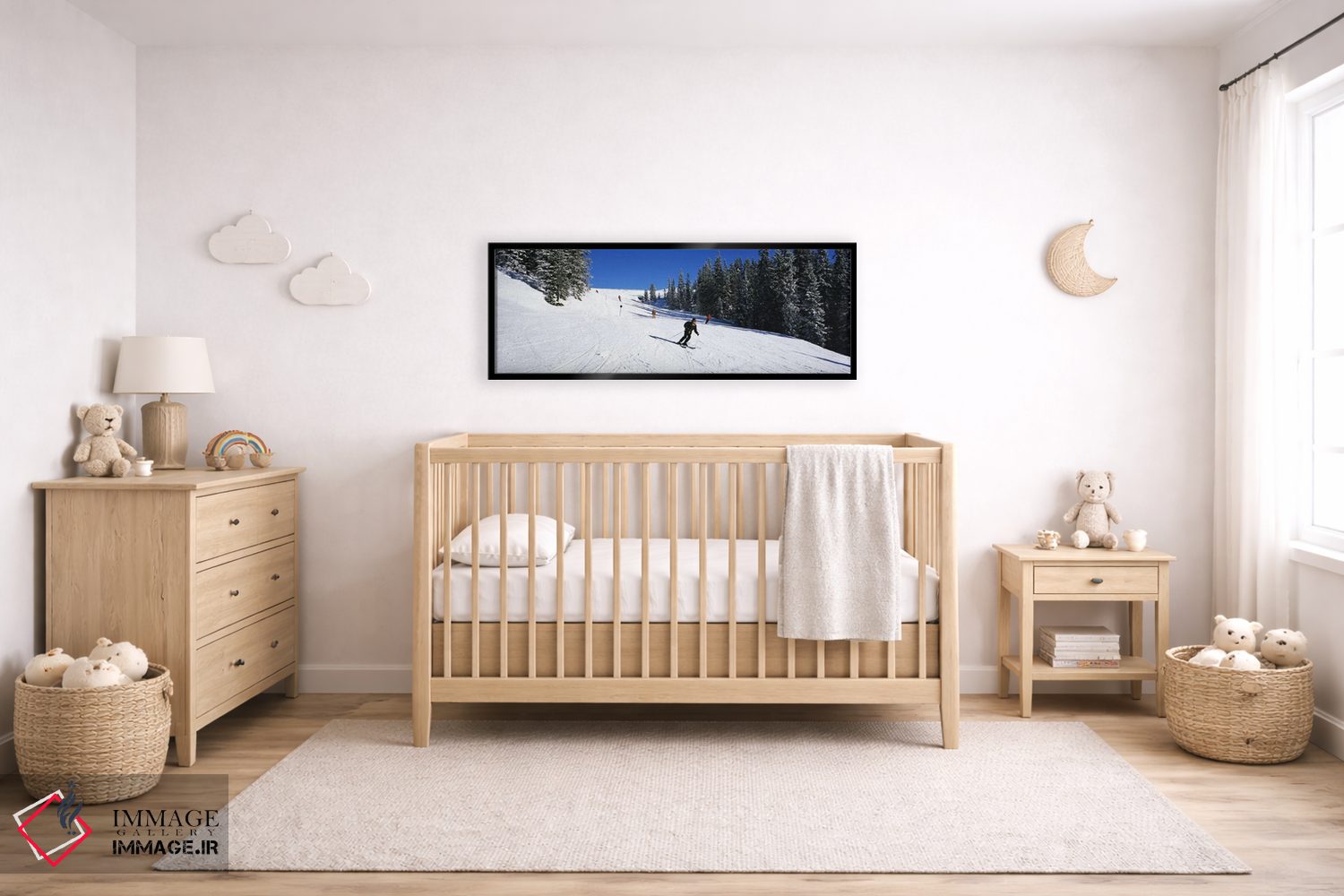 تابلو دکوراتیو Kitzbuhel, Westendorf, Tirol, Austria,گردشگران اسکی باز… اثر پانورامیک ایمجز - D5B