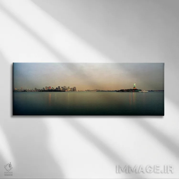 تابلو دکوراتیو New York Harbor, New York City, New York State, USA,رود… اثر پانورامیک ایمجز - نمای روبهرو روی دیوار