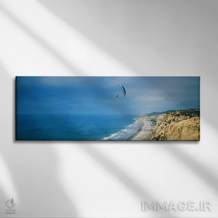 تابلو دکوراتیو La Jolla, San Diego, California, USA,پاراگلایدرها بر فر… اثر پانورامیک ایمجز - نمای روبهرو روی دیوار