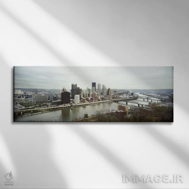 تابلو دکوراتیو Pittsburgh, Allegheny County, Pennsylvania, USA,نمای دی… اثر پانورامیک ایمجز - نمای روبهرو روی دیوار