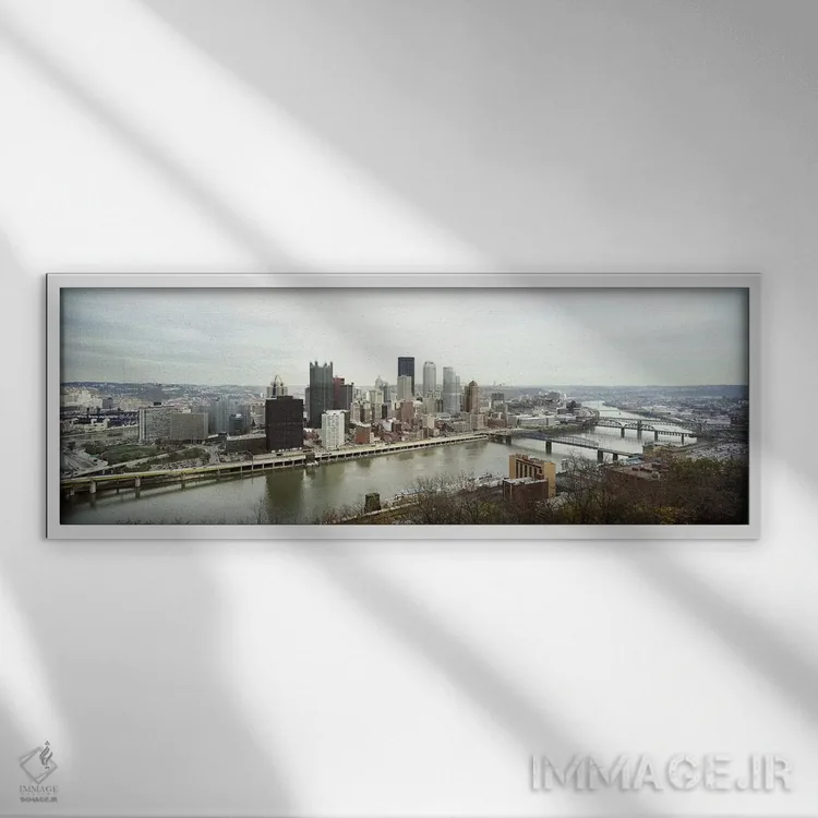 تابلو دکوراتیو Pittsburgh, Allegheny County, Pennsylvania, USA,نمای دی… اثر پانورامیک ایمجز - نمای قابدار سفید