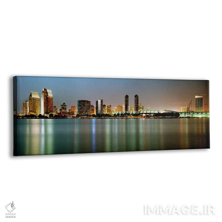 تابلو دکوراتیو San Diego, California, USA,خط افق شهر در شب، سن دیگو، ک… اثر پانورامیک ایمجز - نمای پرسپکتیو محصول