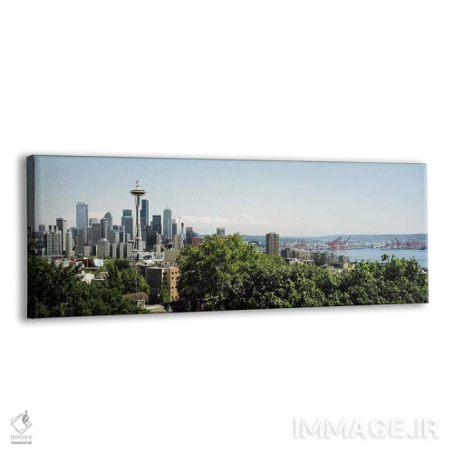 تابلو دکوراتیو Seattle, Washington State, USA,آسمان خراش ها در شهر، بر… اثر پانورامیک ایمجز - نمای پرسپکتیو محصول