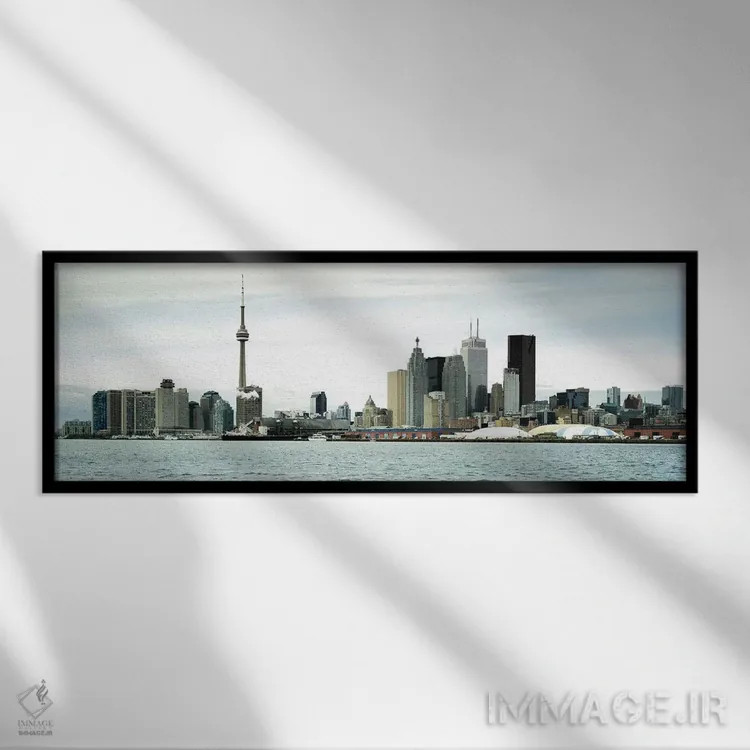تابلو دکوراتیو Toronto, Ontario, Canada,خط افق مرکز شهر، تورنتو، انتار… اثر پانورامیک ایمجز - نمای قابدار مشکی