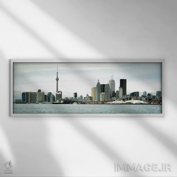 تابلو دکوراتیو Toronto, Ontario, Canada,خط افق مرکز شهر، تورنتو، انتار… اثر پانورامیک ایمجز - نمای قابدار سفید