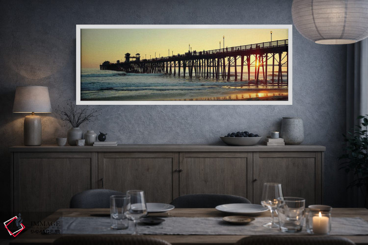 تابلو دکوراتیو San Diego County, California, USA,اسکله در اقیانوس هنگا… اثر پانورامیک ایمجز - D3W