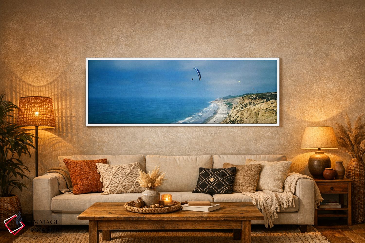 تابلو دکوراتیو La Jolla, San Diego, California, USA,پاراگلایدرها بر فر… اثر پانورامیک ایمجز - D5W