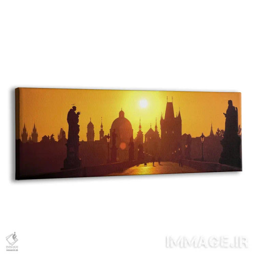 تابلو دکوراتیو Prague, Czech Republic,مجسمه ها در امتداد پل، پل چارلز… اثر پانورامیک ایمجز - نمای پرسپکتیو محصول
