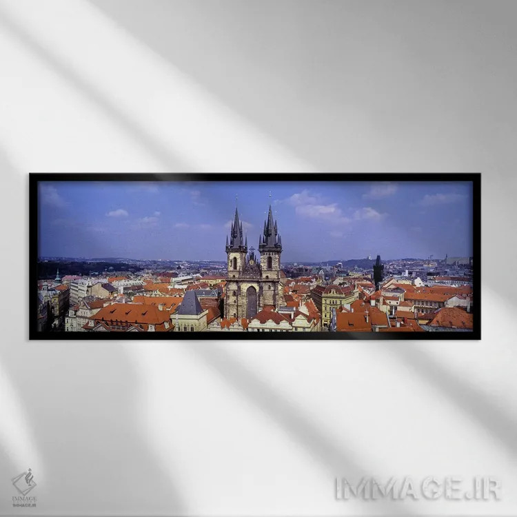 تابلو دکوراتیو Tyn Church, Prague Old Town Square, Prague, Czech Repub… اثر پانورامیک ایمجز - نمای قابدار مشکی