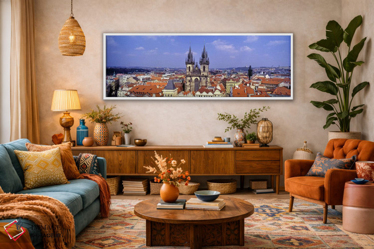 تابلو دکوراتیو Tyn Church, Prague Old Town Square, Prague, Czech Repub… اثر پانورامیک ایمجز - D2W