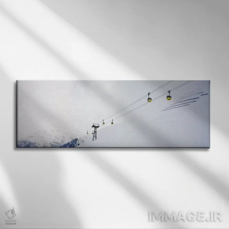 تابلو دکوراتیو Arlberg, St. Anton, Austria,تله کابین اسکی در پیست، آرل… اثر پانورامیک ایمجز - نمای روبهرو روی دیوار