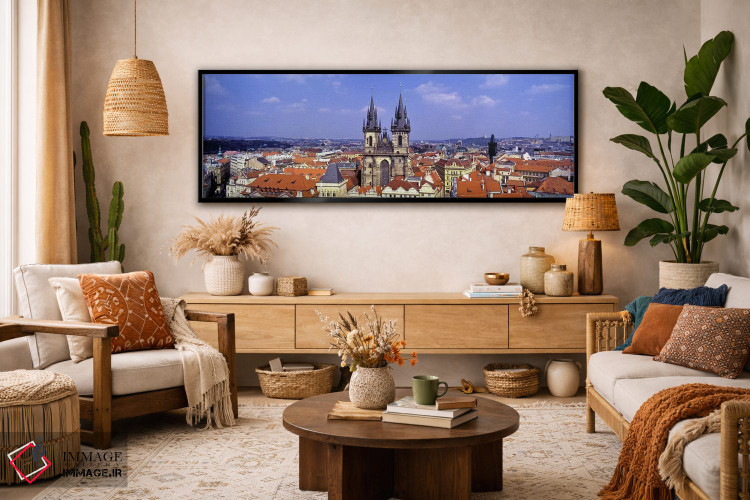تابلو دکوراتیو Tyn Church, Prague Old Town Square, Prague, Czech Repub… اثر پانورامیک ایمجز - D3B