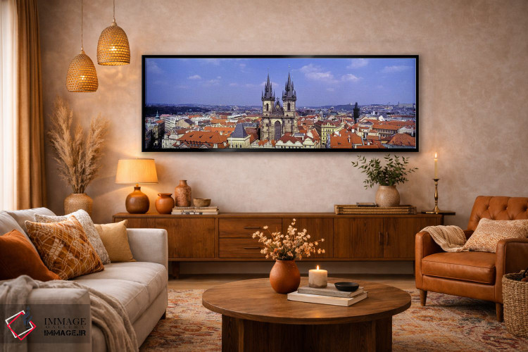 تابلو دکوراتیو Tyn Church, Prague Old Town Square, Prague, Czech Repub… اثر پانورامیک ایمجز - D5B
