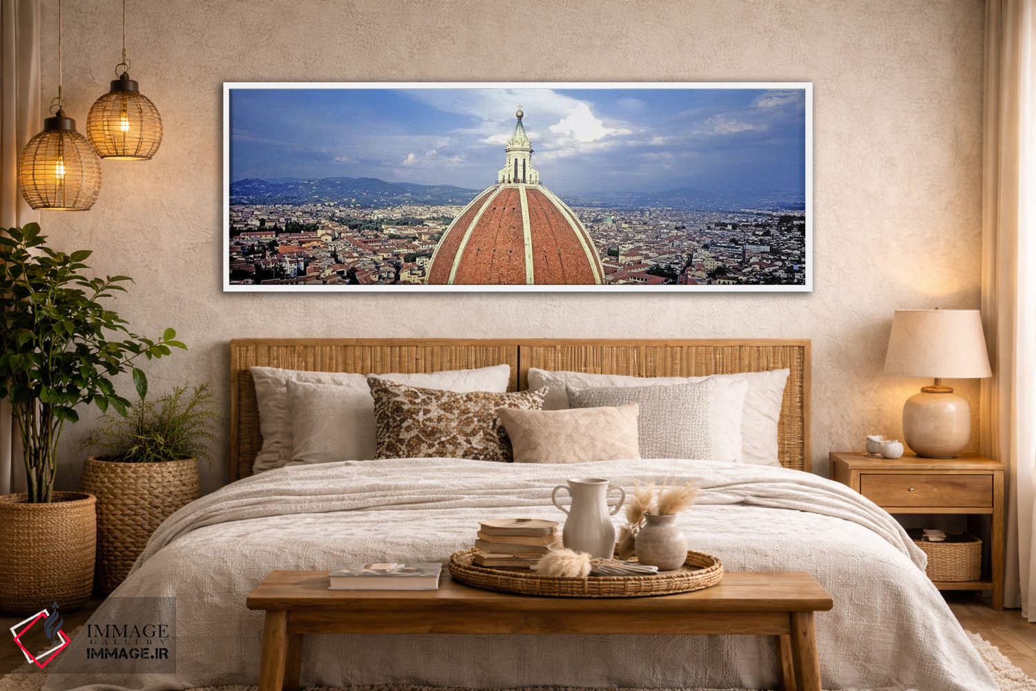 تابلو دکوراتیو Florence, Tuscany, Italy,نمای از قسمت بالای کلیسا، کلیس… اثر پانورامیک ایمجز - D5W