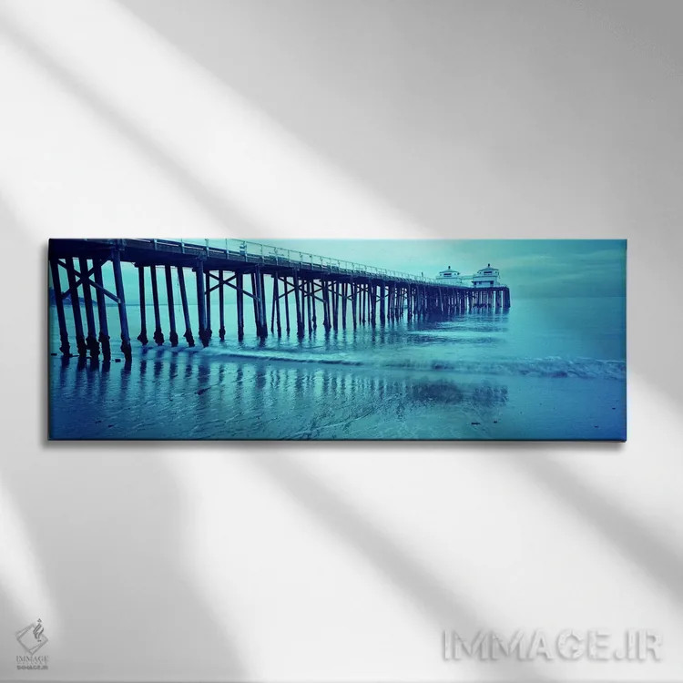 تابلو دکوراتیو Malibu Pier, Malibu, Los Angeles County, California, US… اثر پانورامیک ایمجز - نمای روبهرو روی دیوار