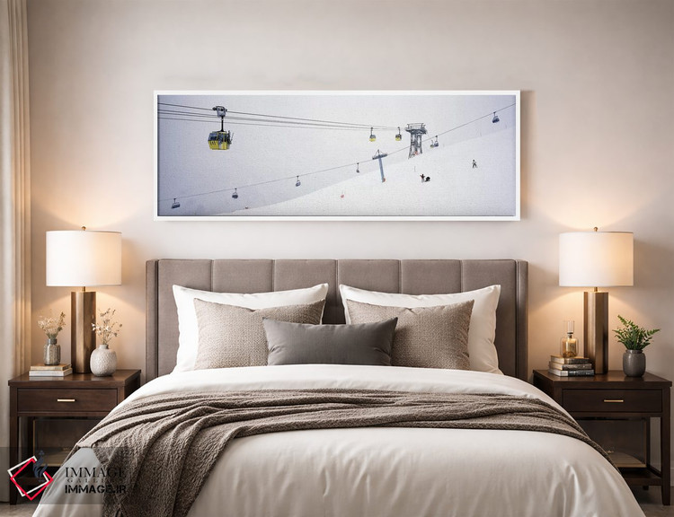 تابلو دکوراتیو St. Anton, Austria,تله کابین اسکی در پیست، آرلبرگ، سنت… اثر پانورامیک ایمجز - D5W