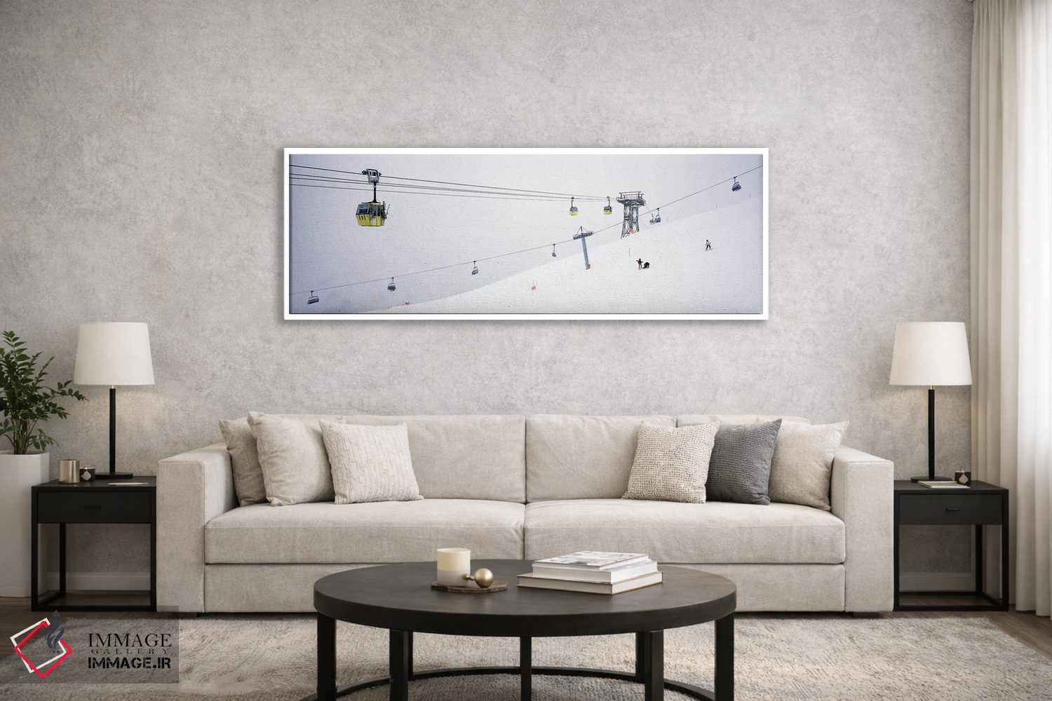 تابلو دکوراتیو St. Anton, Austria,تله کابین اسکی در پیست، آرلبرگ، سنت… اثر پانورامیک ایمجز - D6W