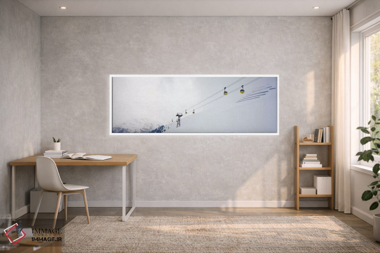 تابلو دکوراتیو Arlberg, St. Anton, Austria,تله کابین اسکی در پیست، آرل… اثر پانورامیک ایمجز - D1W