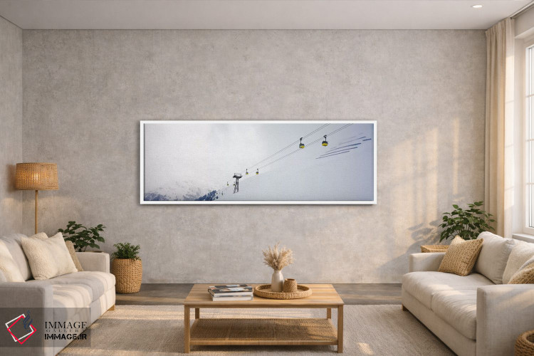 تابلو دکوراتیو Arlberg, St. Anton, Austria,تله کابین اسکی در پیست، آرل… اثر پانورامیک ایمجز - D2W