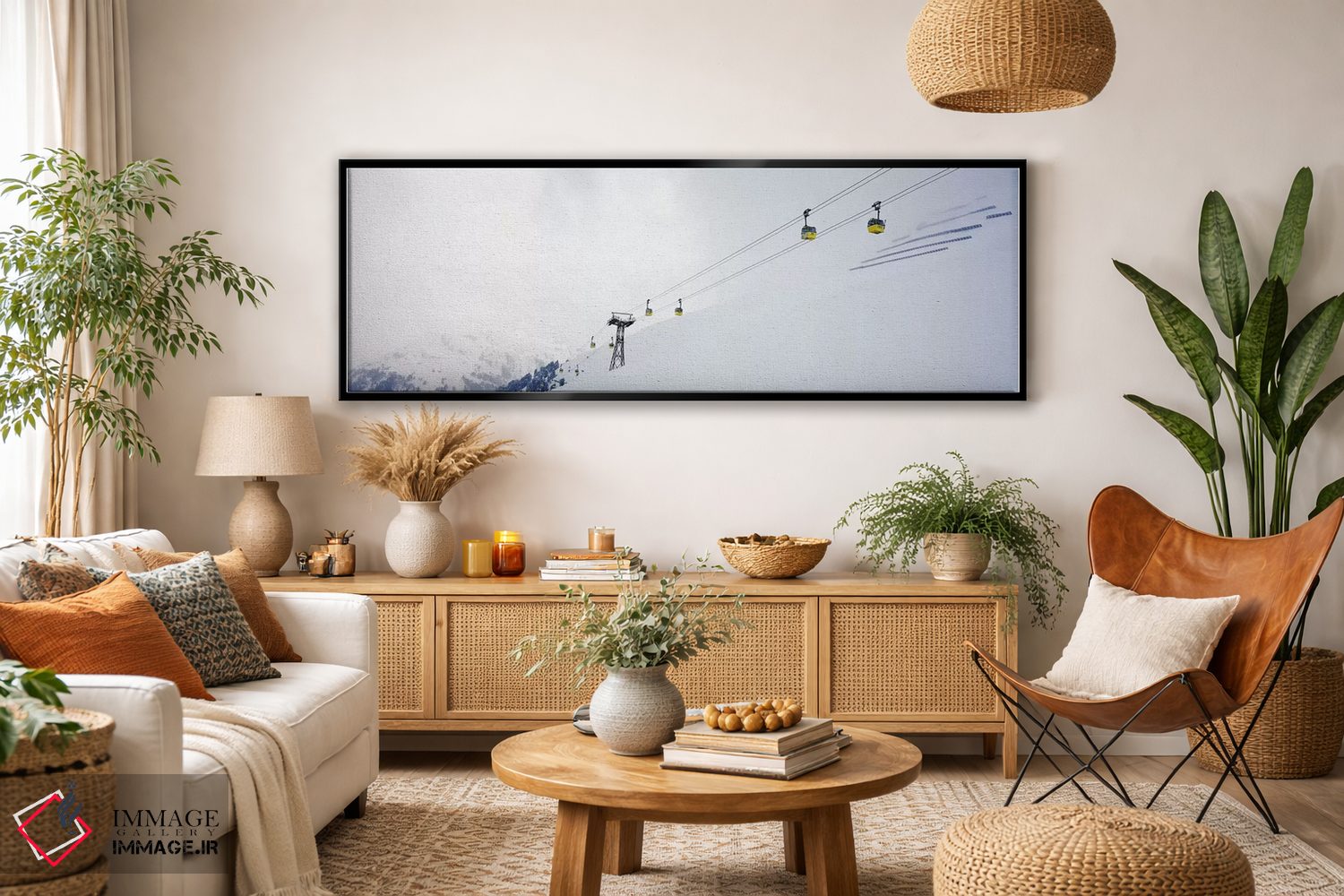 تابلو دکوراتیو Arlberg, St. Anton, Austria,تله کابین اسکی در پیست، آرل… اثر پانورامیک ایمجز - D4B