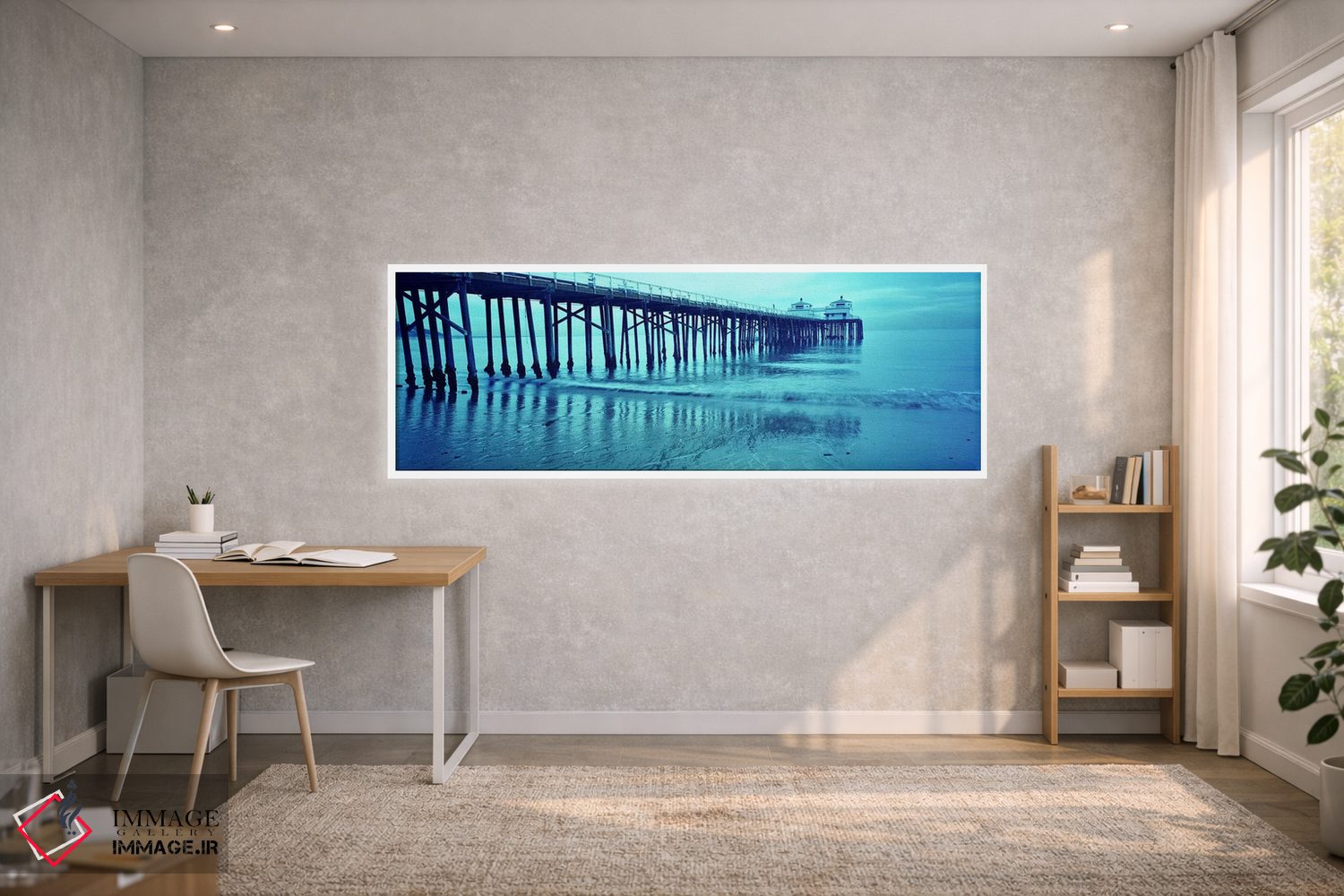 تابلو دکوراتیو Malibu Pier, Malibu, Los Angeles County, California, US… اثر پانورامیک ایمجز - D1W