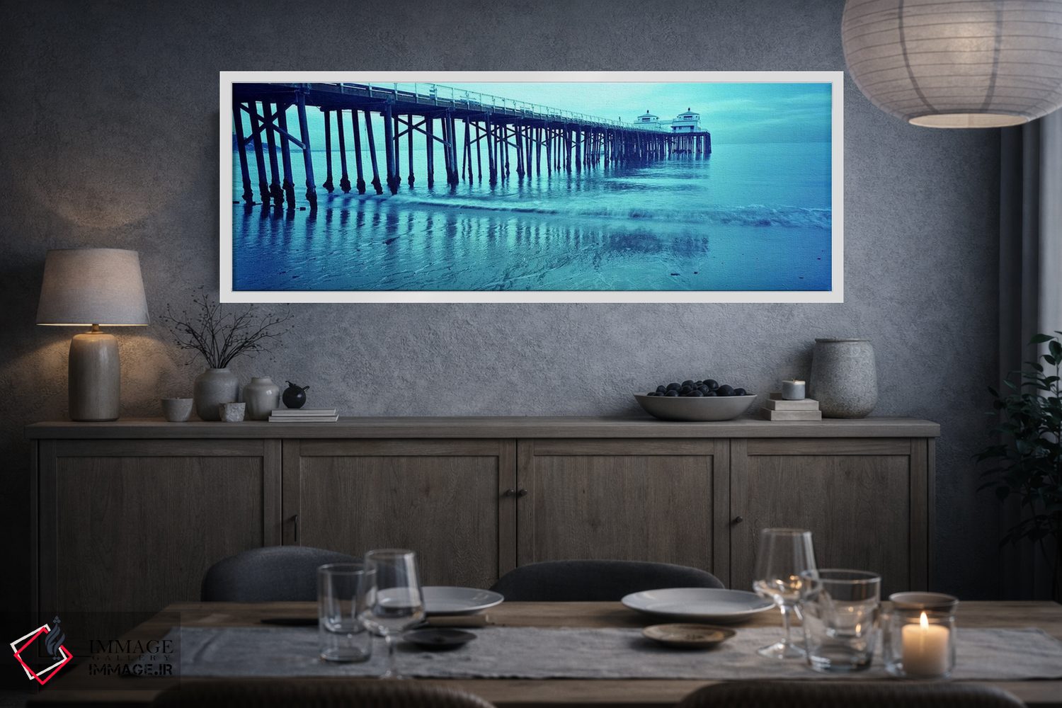 تابلو دکوراتیو Malibu Pier, Malibu, Los Angeles County, California, US… اثر پانورامیک ایمجز - D3W