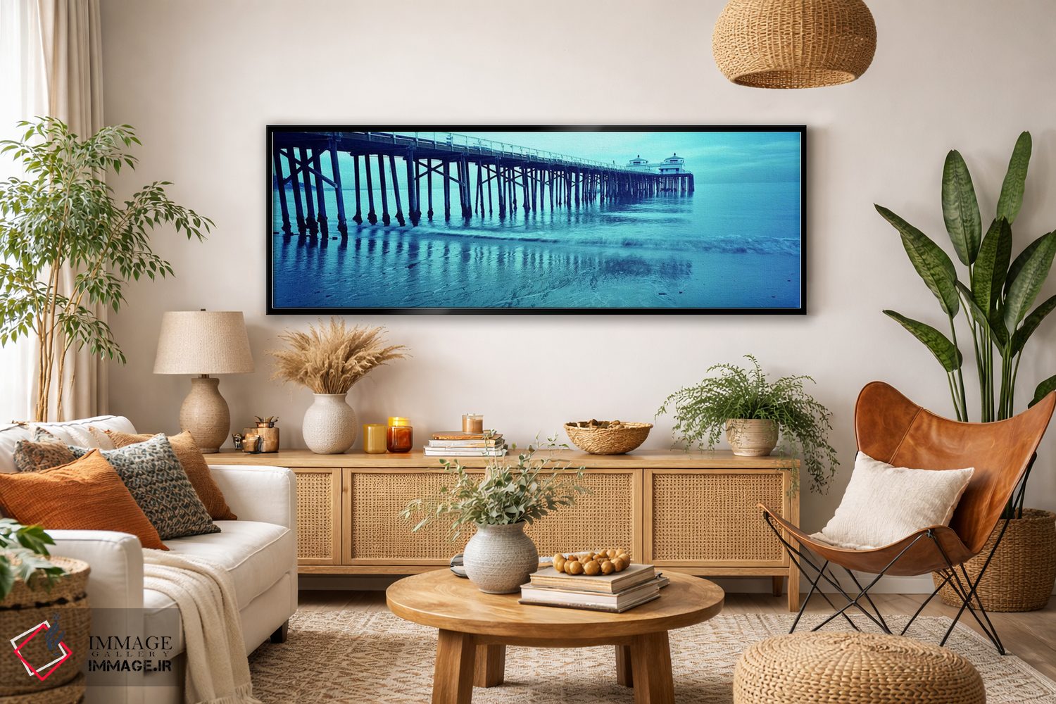 تابلو دکوراتیو Malibu Pier, Malibu, Los Angeles County, California, US… اثر پانورامیک ایمجز - D4B