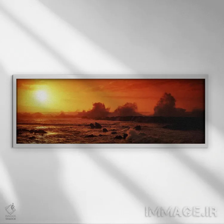 تابلو دکوراتیو Three Tables, North Shore, Oahu, Hawaii, USA,امواجی که… اثر پانورامیک ایمجز - نمای قابدار سفید