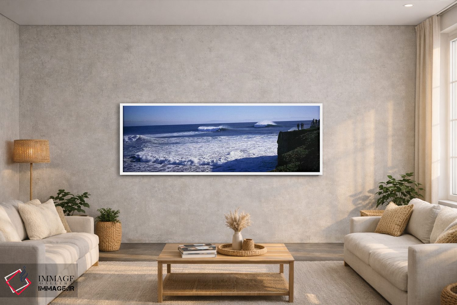 تابلو دکوراتیو Santa Cruz County, California, USA,امواج اوج گیرنده اقی… اثر پانورامیک ایمجز - D3W