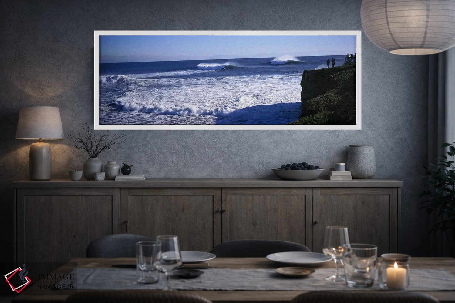 تابلو دکوراتیو Santa Cruz County, California, USA,امواج اوج گیرنده اقی… اثر پانورامیک ایمجز - D4W