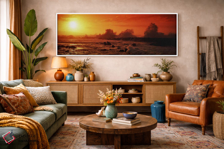 تابلو دکوراتیو Three Tables, North Shore, Oahu, Hawaii, USA,امواجی که… اثر پانورامیک ایمجز - D3W