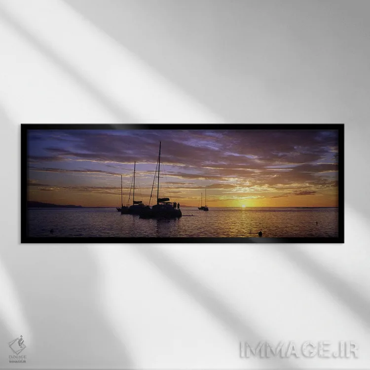 تابلو دکوراتیو Tahiti, Windward Islands, Society Islands, French Polyn… اثر پانورامیک ایمجز - نمای قابدار مشکی