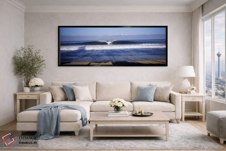 تابلو دکوراتیو North Shore, Oahu, Hawaii, USA,نمای دور از موج سوار تنه… اثر پانورامیک ایمجز - D6B