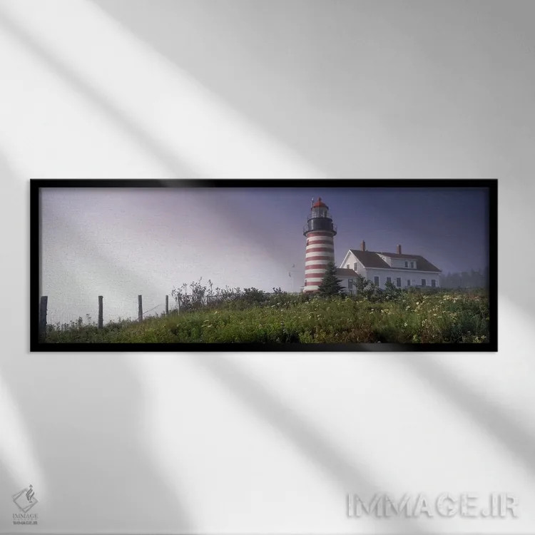 تابلو دکوراتیو West Quoddy Head lighthouse, Lubec, Washington County… اثر پانورامیک ایمجز - نمای قابدار مشکی