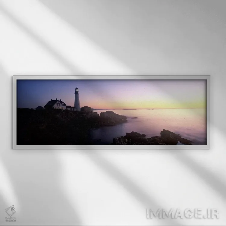 تابلو دکوراتیو Portland Head Lighthouse built 1791, Cape Elizabeth, Cu… اثر پانورامیک ایمجز - نمای قابدار سفید