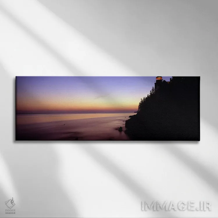 تابلو دکوراتیو Bass Harbor, Hancock County, Maine, USA,غروب رنگارنگ در… اثر پانورامیک ایمجز - نمای روبهرو روی دیوار