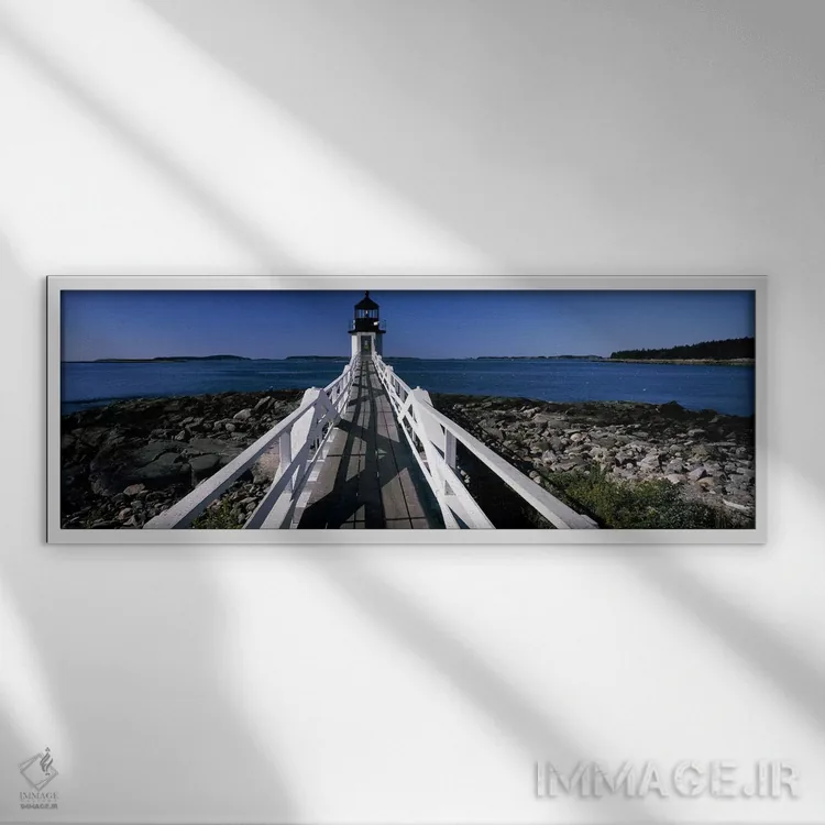 تابلو دکوراتیو built, rebuilt 1858, Port Clyde, Maine, USA,فانوس دریای… اثر پانورامیک ایمجز - نمای قابدار سفید