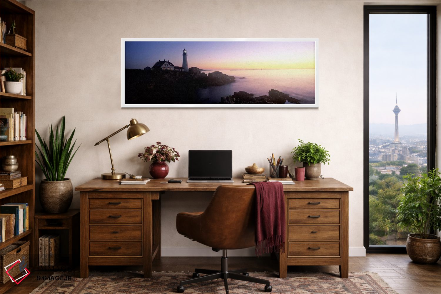 تابلو دکوراتیو Portland Head Lighthouse built 1791, Cape Elizabeth, Cu… اثر پانورامیک ایمجز - D1W