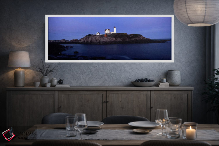تابلو دکوراتیو Nubble Island, York County, Maine, USA,فانوس دریایی کیپ… اثر پانورامیک ایمجز - D3W