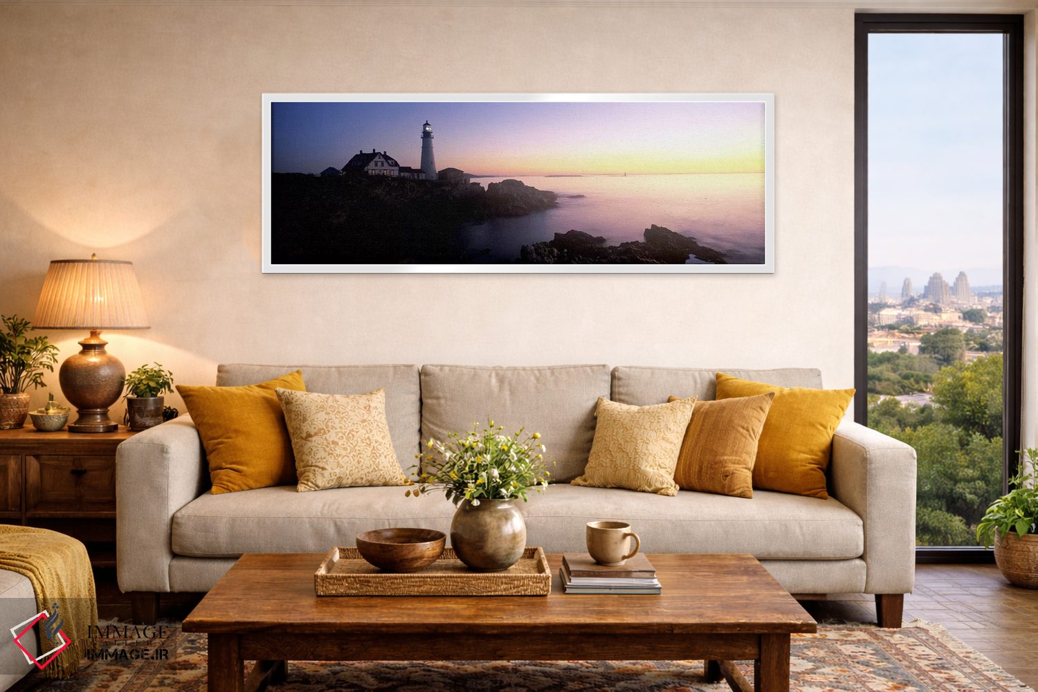 تابلو دکوراتیو Portland Head Lighthouse built 1791, Cape Elizabeth, Cu… اثر پانورامیک ایمجز - D5W