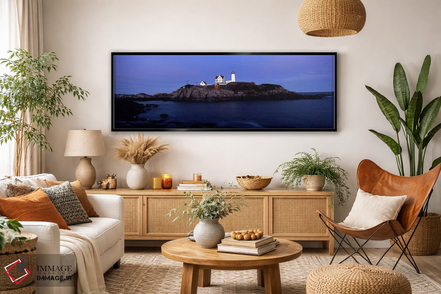 تابلو دکوراتیو Nubble Island, York County, Maine, USA,فانوس دریایی کیپ… اثر پانورامیک ایمجز - D4B