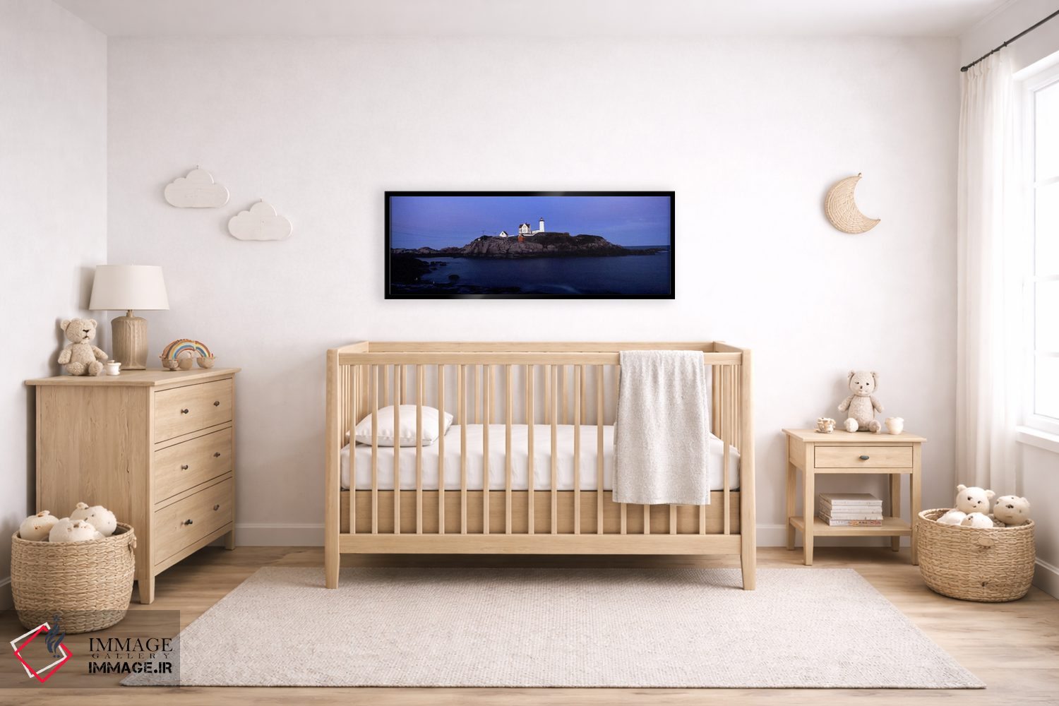 تابلو دکوراتیو Nubble Island, York County, Maine, USA,فانوس دریایی کیپ… اثر پانورامیک ایمجز - D5B